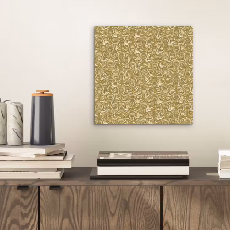 Waaier - Geometrisch - Groen aluminium wit klein 46 -sfeer1
