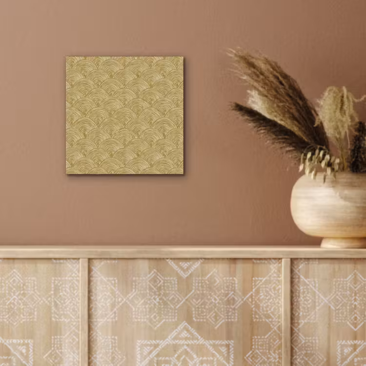 Waaier - Geometrisch - Groen aluminium wit klein 46 -sfeer4