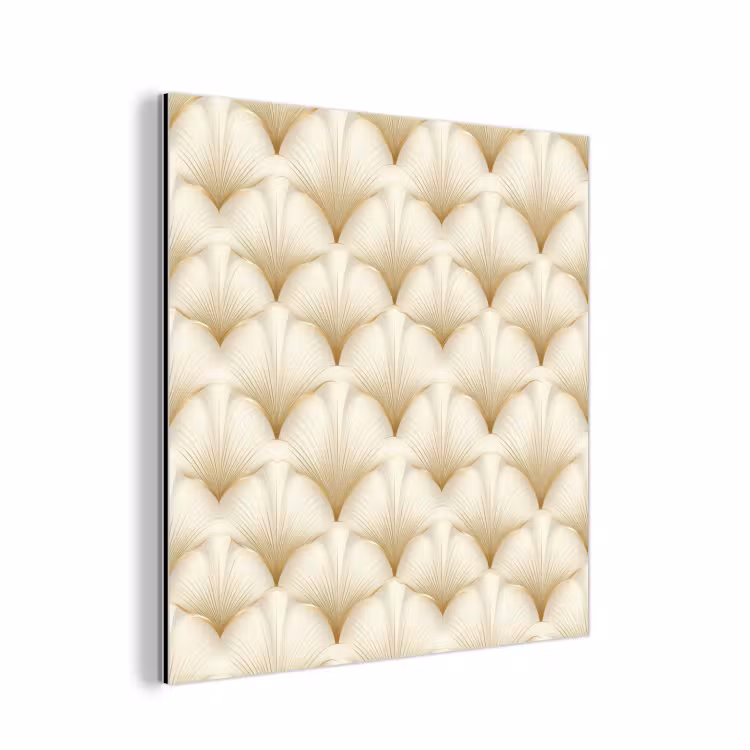 Waaier - Motief -  Goud aluminium wit klein 46 -3d