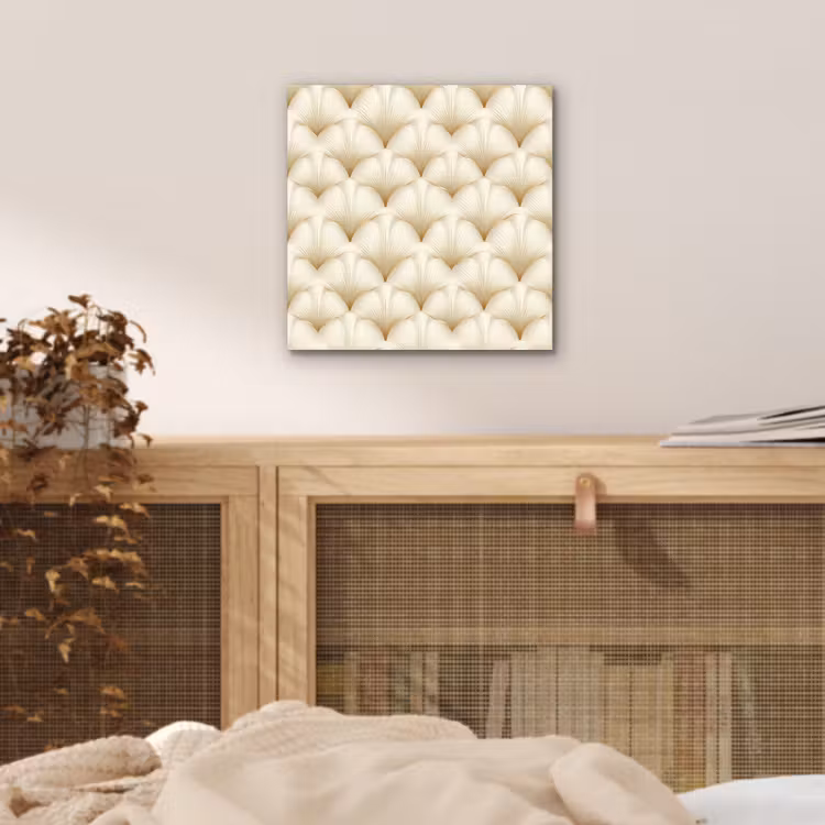 Waaier - Motief -  Goud aluminium wit klein 46 -sfeer3
