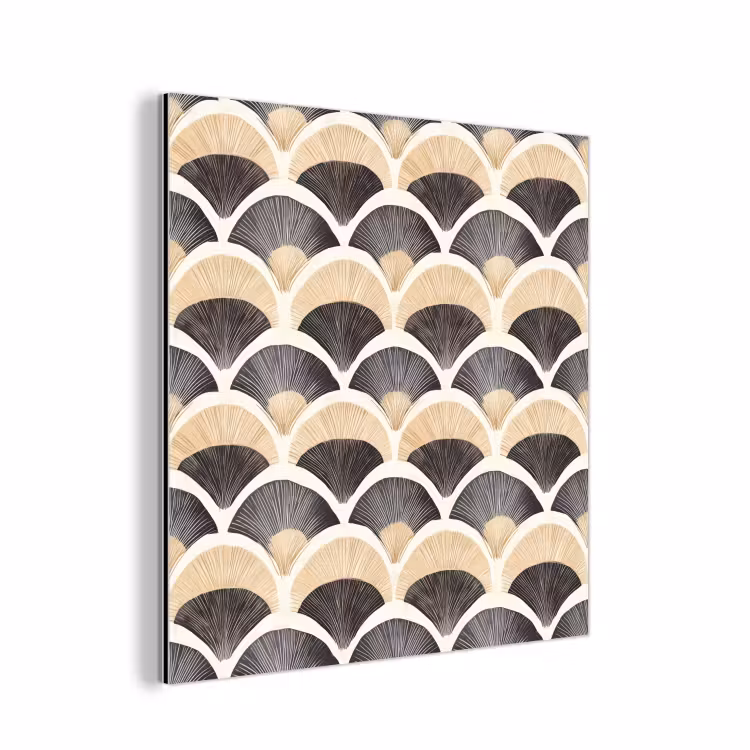 Waaier - Patroon - Zwart - Beige aluminium wit klein 46 -3d