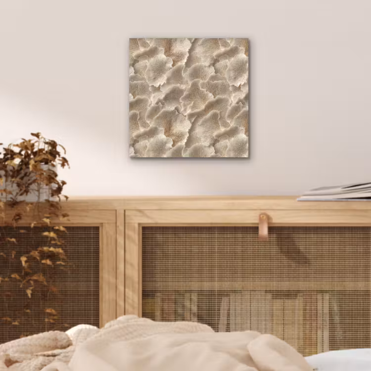 Waaierstructuren - Beige - Vezeltextuur aluminium wit klein 46 -sfeer3
