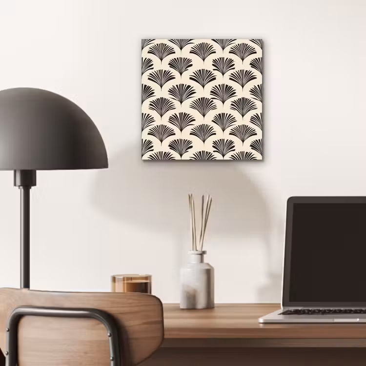 Waaiers - Botanisch - Zwart - Beige aluminium wit klein 46 -sfeer5
