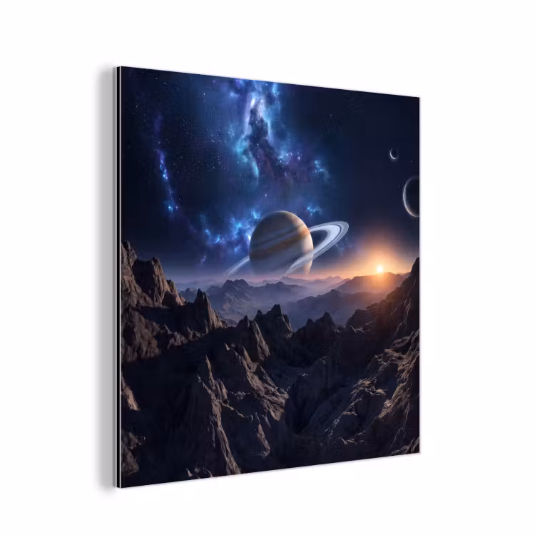 Fantasy - Kosmos - Landschap aluminium wit klein -3d
