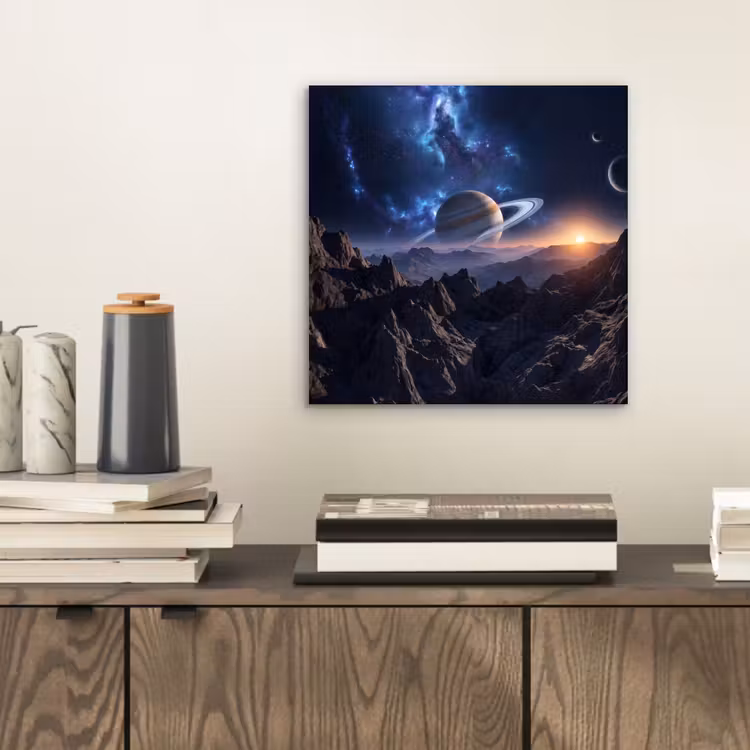 Fantasy - Kosmos - Landschap aluminium wit klein -sfeer1