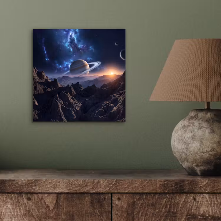 Fantasy - Kosmos - Landschap aluminium wit klein -sfeer2