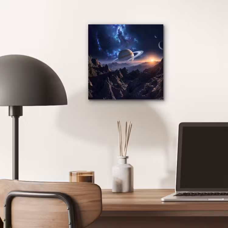 Fantasy - Kosmos - Landschap aluminium wit klein -sfeer5