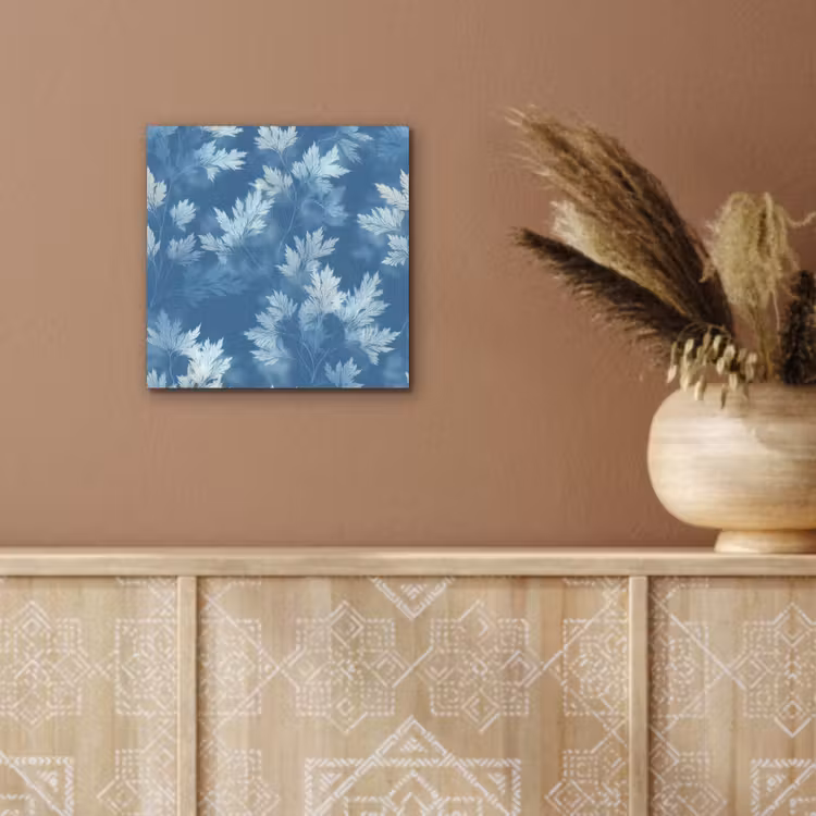 Varen - Botanisch - Patroon - Grijsblauw aluminium wit klein 46 -sfeer4