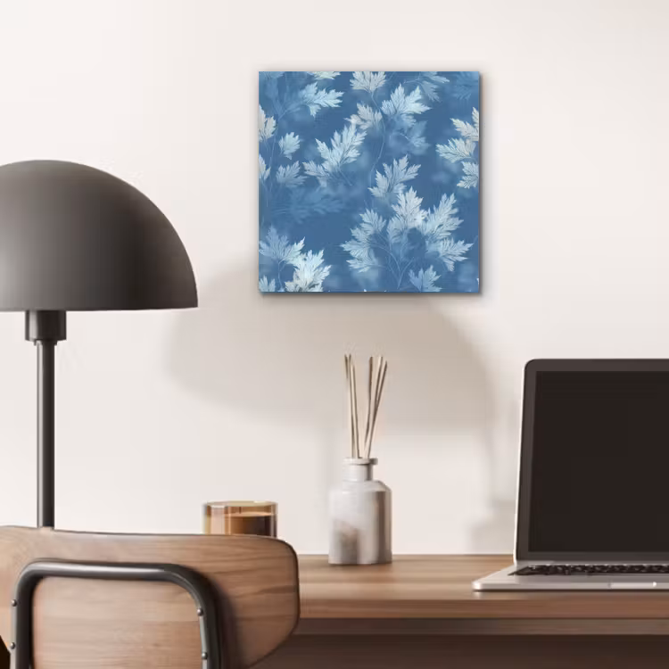 Varen - Botanisch - Patroon - Grijsblauw aluminium wit klein 46 -sfeer5