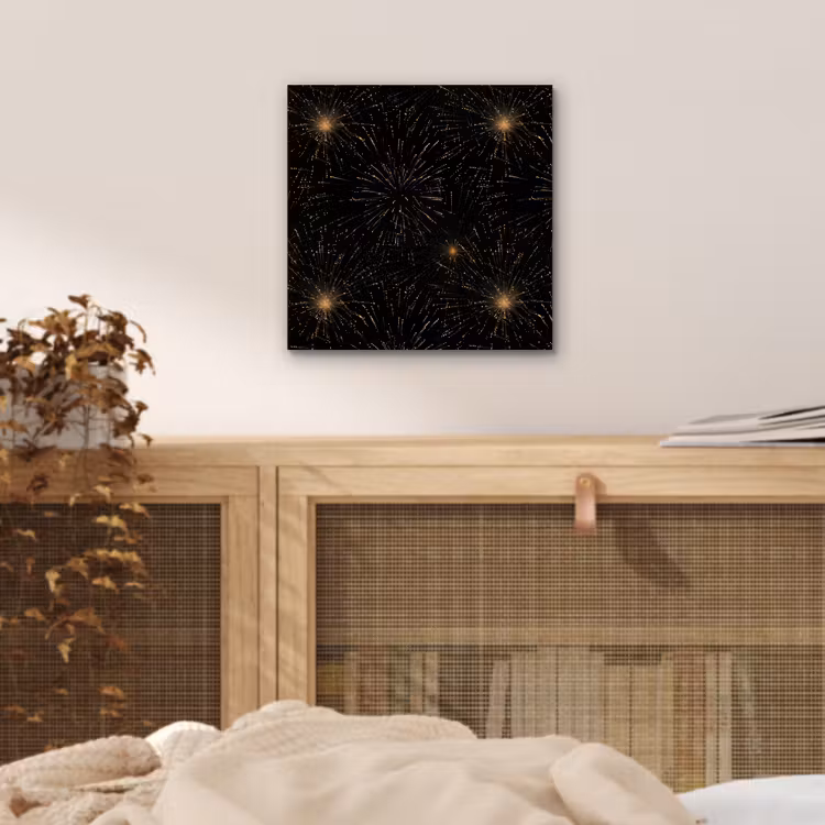 Vuurwerk - Patroon - Feestelijk - Goud - Zwart aluminium wit klein 46 -sfeer3