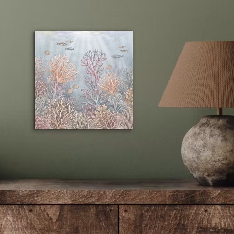 Vis - Koraal - Oceaan - Illustratie - Onderwater aluminium wit klein -sfeer2
