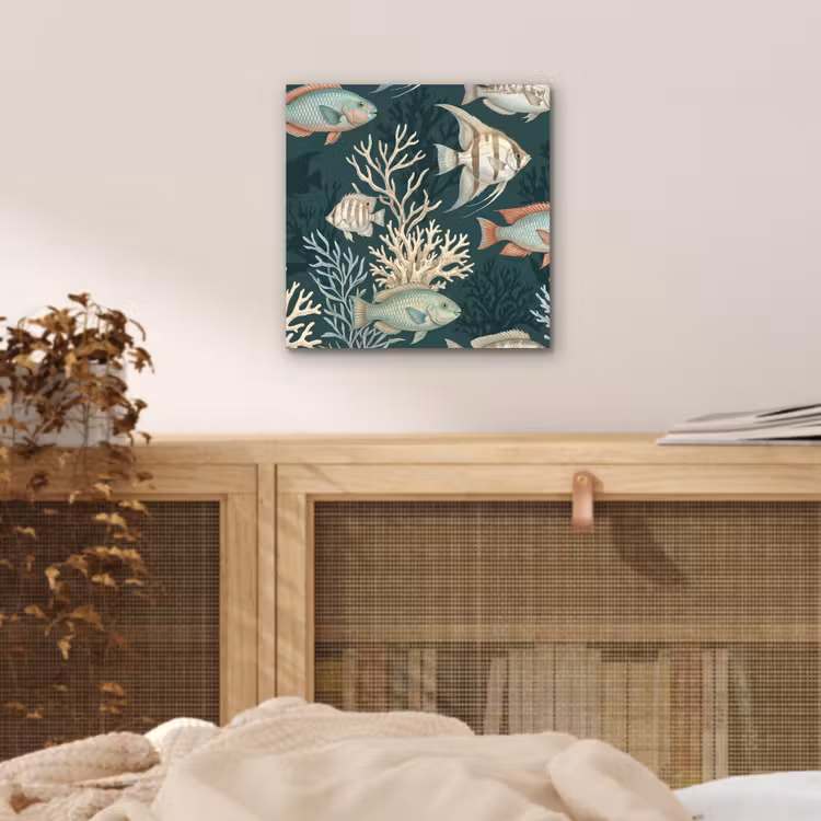 Vis - Koraal - Onderwater - Illustratie aluminium wit klein -sfeer3