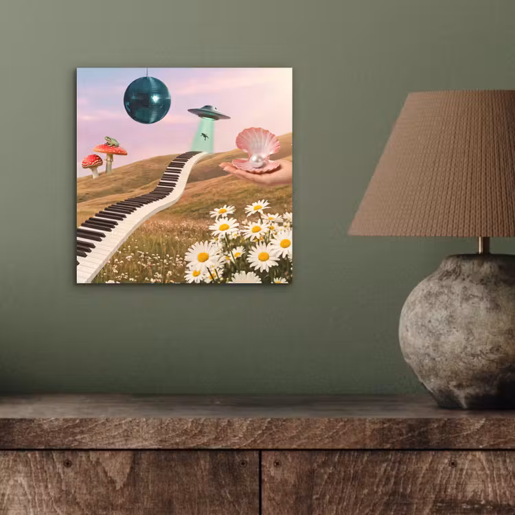 aluminium wall art - Fish - Nature - Abstract - Vis - Natuur - Abstract aluminium wit klein