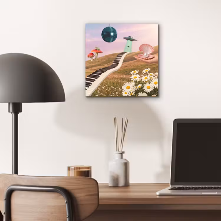 aluminium wall art - Fish - Nature - Abstract - Vis - Natuur - Abstract aluminium wit klein