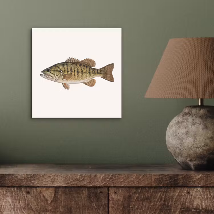 Vissen - Natuur - Vintage aluminium wit klein -sfeer2