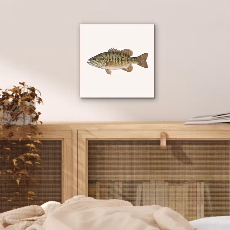Vissen - Natuur - Vintage aluminium wit klein -sfeer3