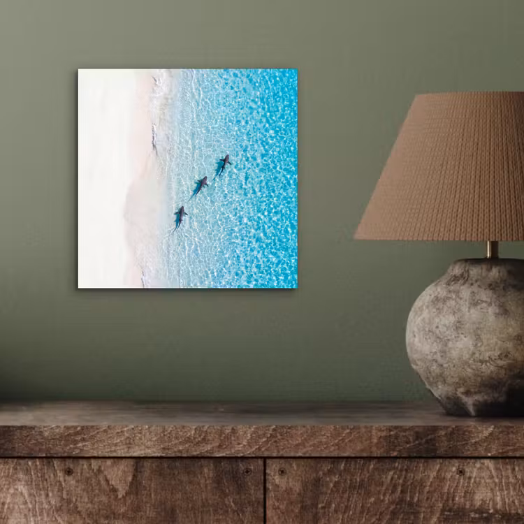 Vis - Oceaan - Strand - Turquoise - Natuur aluminium wit klein -sfeer2