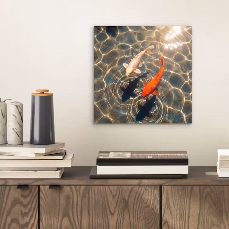 Vis - Water - Dieren - Oranje - Goud aluminium wit klein -sfeer1