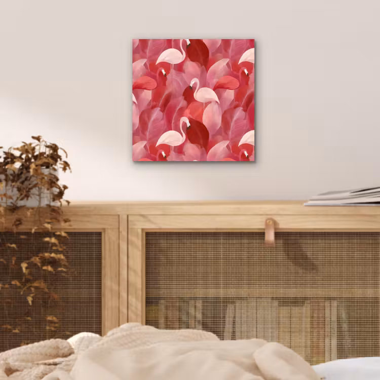 Flamingo - Botanisch - Elegant - Roze - Rood aluminium wit klein 46 -sfeer3