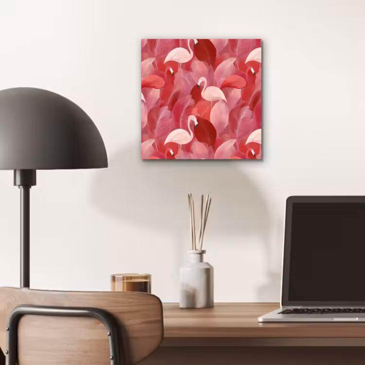 Flamingo - Botanisch - Elegant - Roze - Rood aluminium wit klein 46 -sfeer5