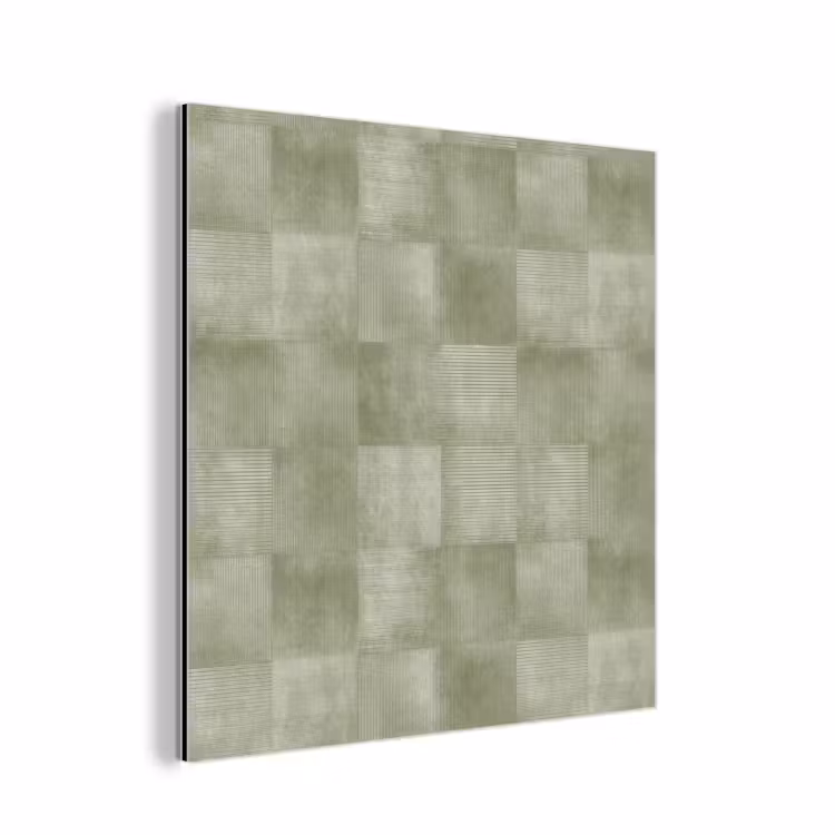 Vlakken - Rustiek - Groen aluminium wit klein 46 -3d