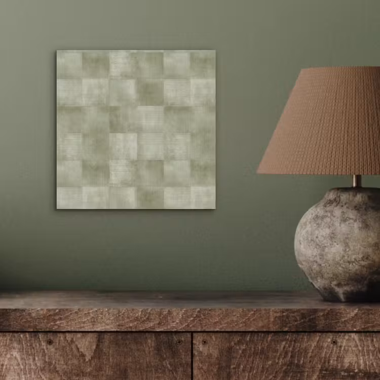 Vlakken - Rustiek - Groen aluminium wit klein 46 -sfeer2