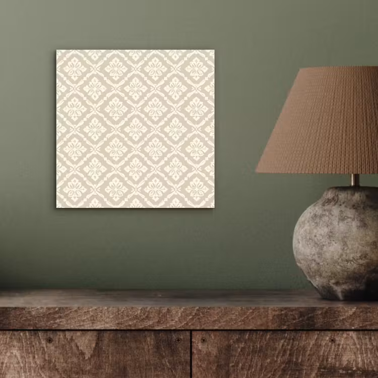 Floraal - Ornament - Beige aluminium wit klein 46 -sfeer2