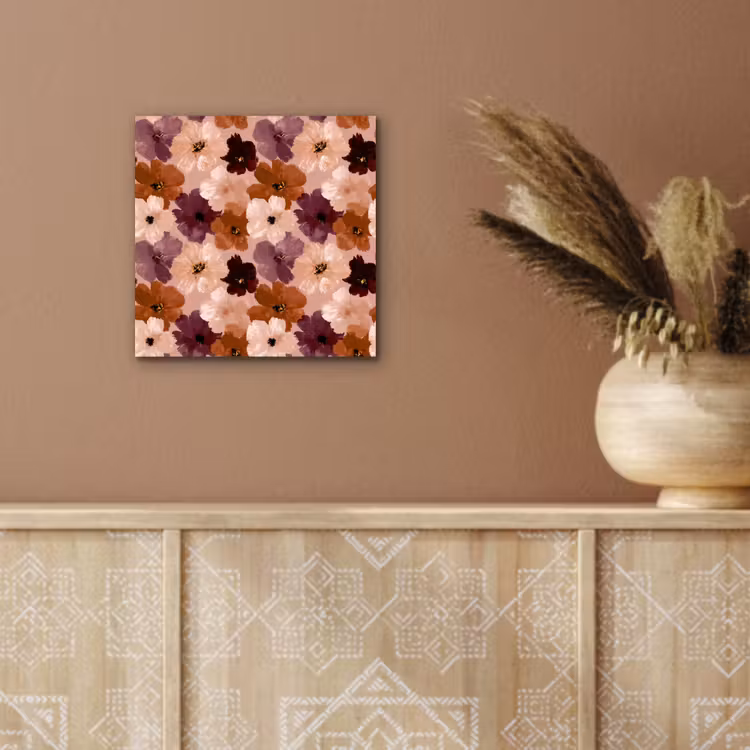 Bloemen - Abstract - Aardetinten aluminium wit klein 46 -sfeer4