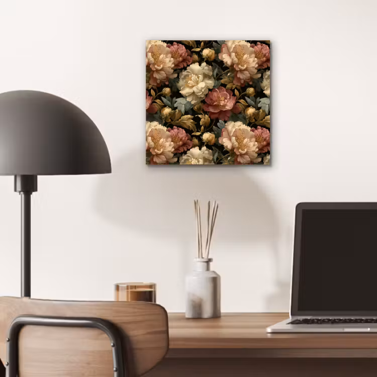 Bloemen - Barok - Patroon - Roze - Crème aluminium wit klein 46 -sfeer5