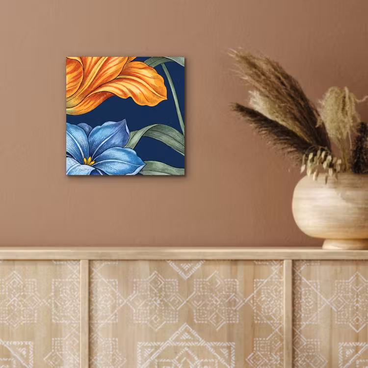 aluminium wall art - Flowers - Botanical - Pattern - Bloemen - Botanisch - Patroon aluminium wit klein