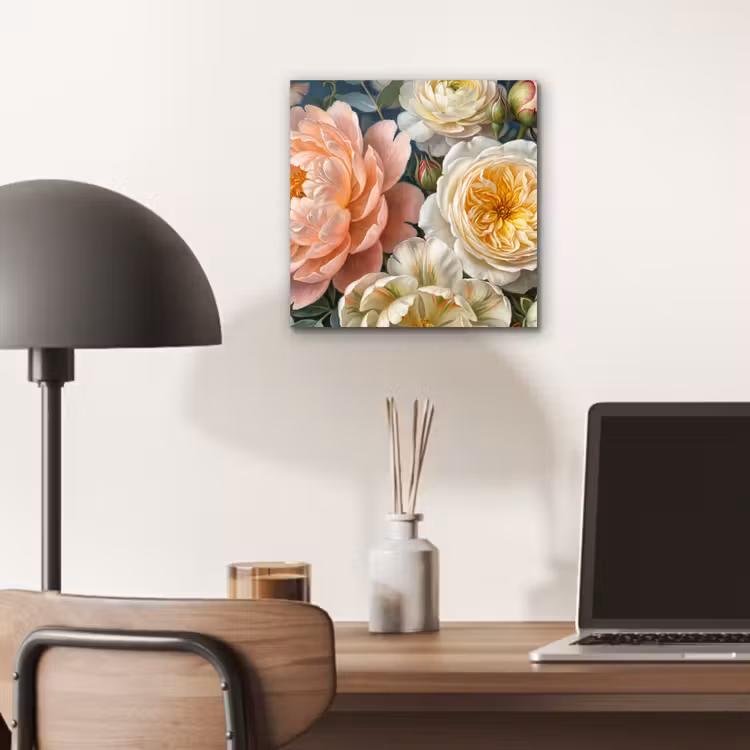 Bloemen - Boeket - Natuur - Klassiek - Kleurrijk aluminium wit klein -sfeer5