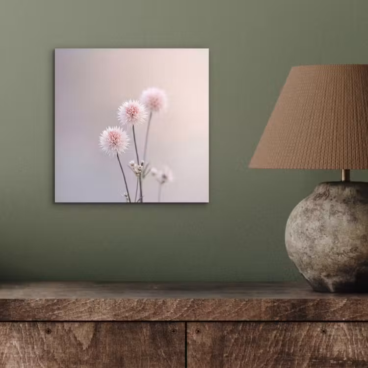 Bloemen - Bollen - Roze aluminium wit klein -sfeer2