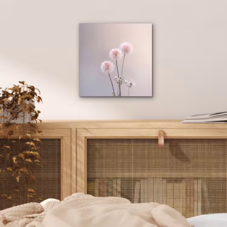 Bloemen - Bollen - Roze aluminium wit klein -sfeer3
