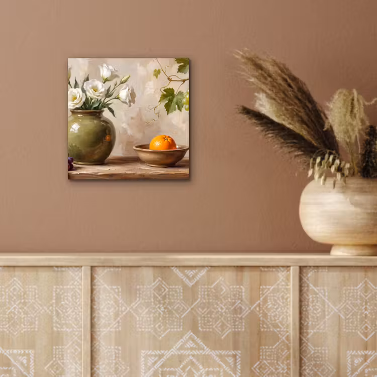 aluminium wall art - Flowers - Fruit - Still Life - Bloemen - Fruit - Stilleven aluminium wit klein
