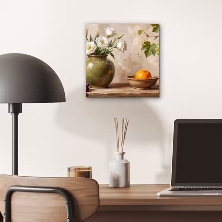 aluminium wall art - Flowers - Fruit - Still Life - Bloemen - Fruit - Stilleven aluminium wit klein