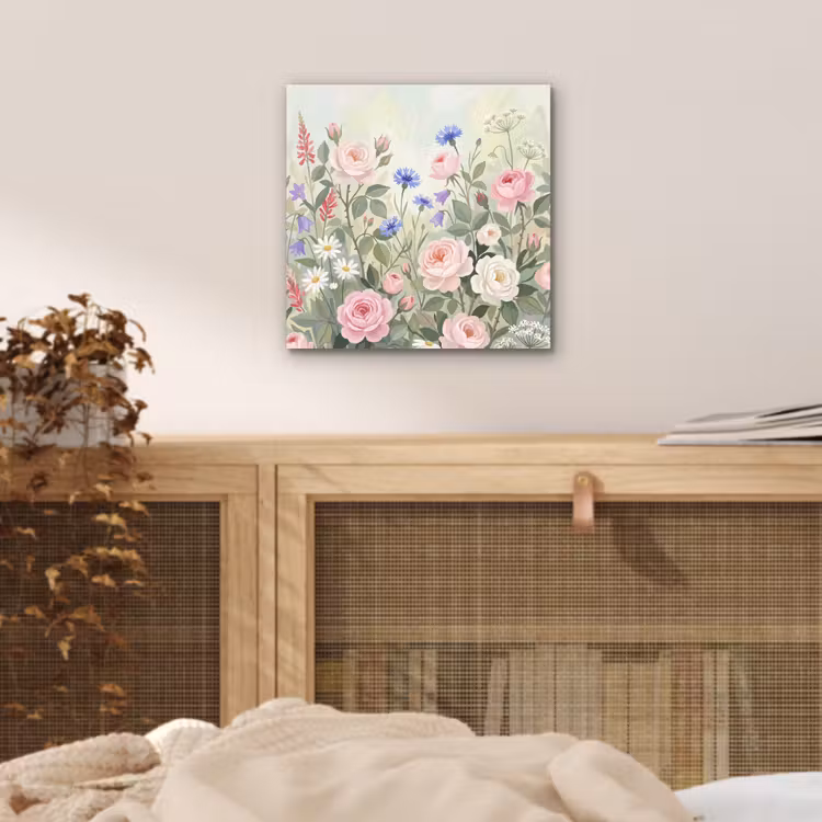 Bloemen - Tuin - Natuur - Kleurrijk aluminium wit klein -sfeer3