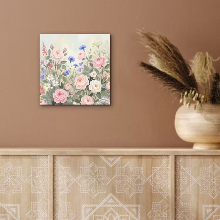 Bloemen - Tuin - Natuur - Kleurrijk aluminium wit klein -sfeer4
