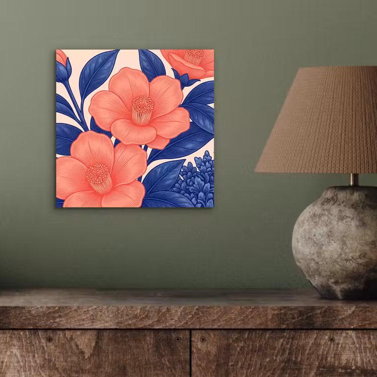 aluminium wall art - Flowers - Leaves - Botanical - Bloemen - Bladeren - Botanisch aluminium wit klein