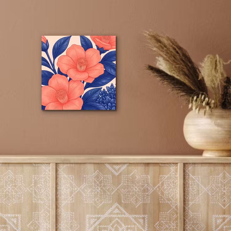 aluminium wall art - Flowers - Leaves - Botanical - Bloemen - Bladeren - Botanisch aluminium wit klein