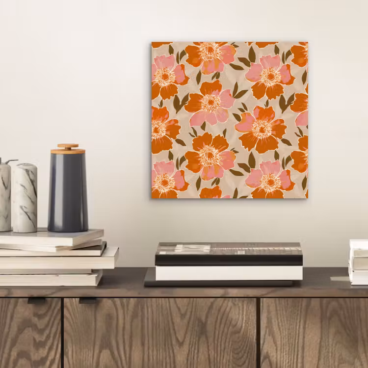 Bloemen - Motief - Retro aluminium wit klein 46 -sfeer1