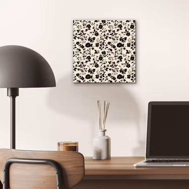 Bloemen - Dessin - Zwart aluminium wit klein 46 -sfeer5