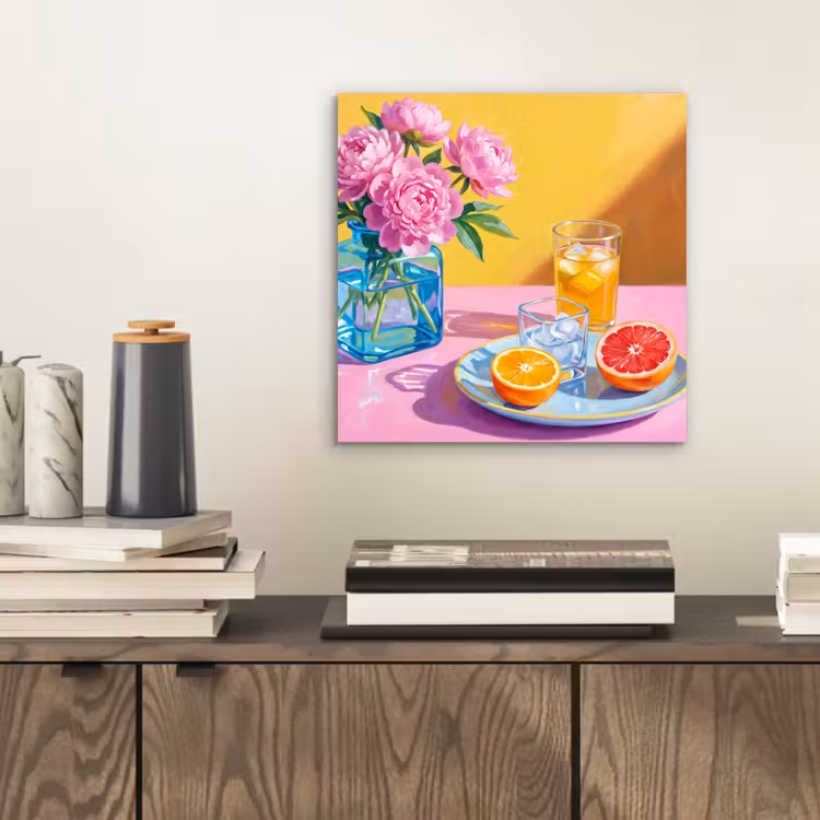 aluminium wall art - Flowers - Pink - Modern - Bloemen - Roze - Modern aluminium wit klein