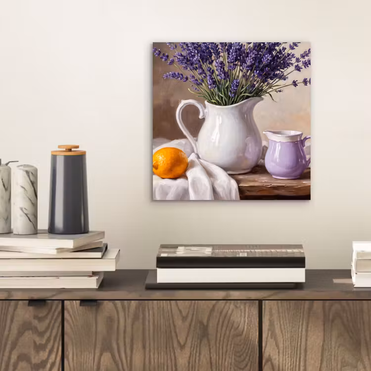 aluminium wall art - Flowers - Still Life - Purple - Bloemen - Stilleven - Paars aluminium wit klein