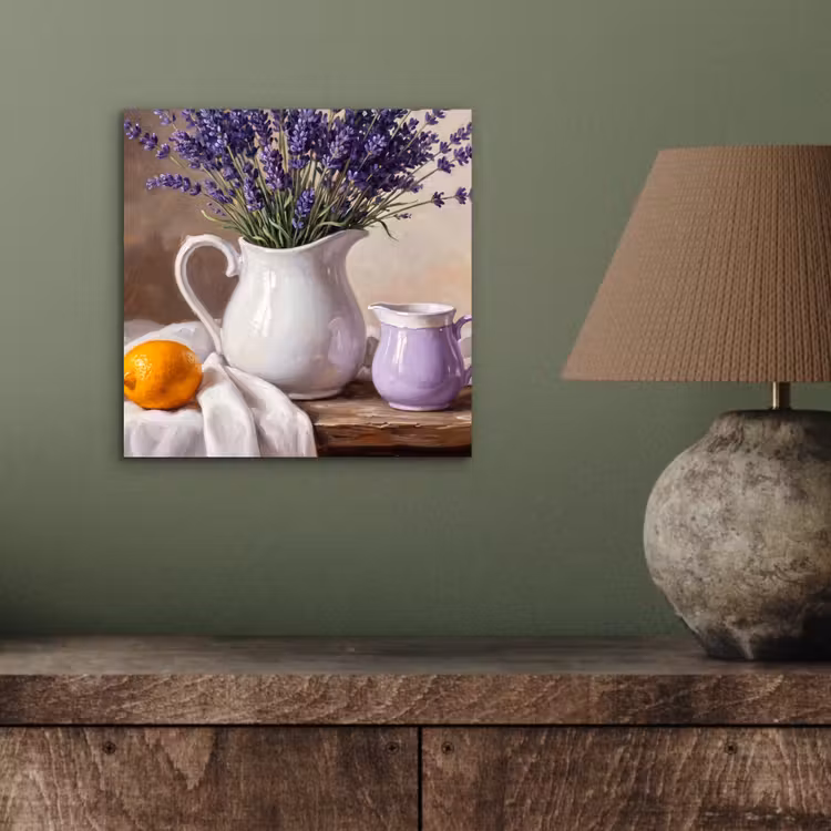 aluminium wall art - Flowers - Still Life - Purple - Bloemen - Stilleven - Paars aluminium wit klein