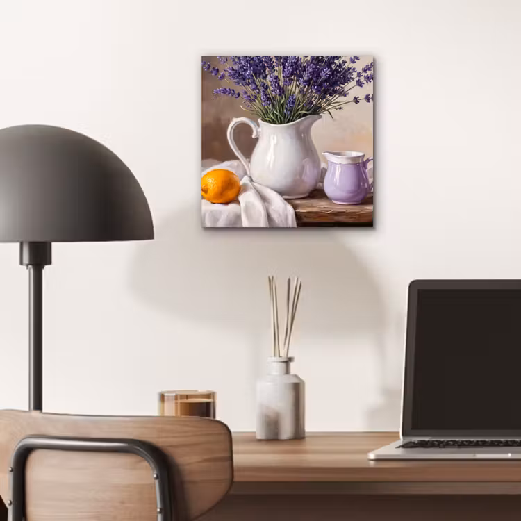 aluminium wall art - Flowers - Still Life - Purple - Bloemen - Stilleven - Paars aluminium wit klein