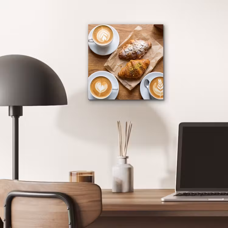 Eten - Croissant - Koffie - Ontbijt - Modern aluminium wit klein -sfeer5