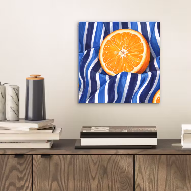 aluminium wall art - Food - Fruit - Orange - Eten - Fruit - Oranje aluminium wit klein