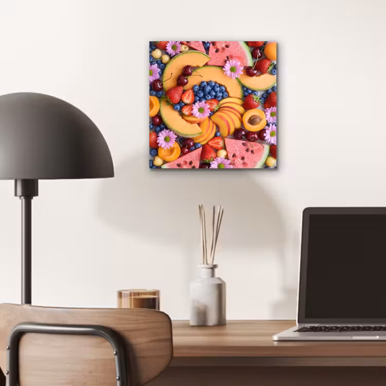 Eten - Fruit - Zomer - Kleurrijk aluminium wit klein -sfeer5