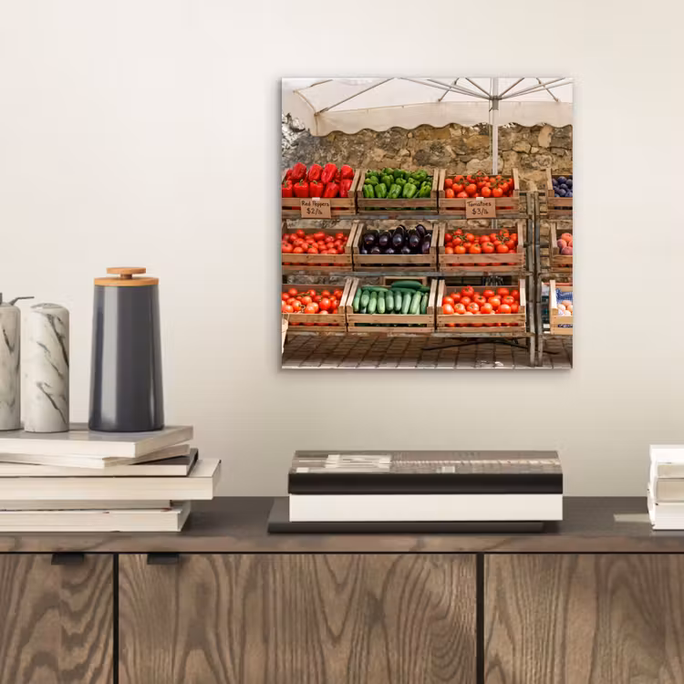 aluminium wall art - Food - Market - Fresh - Eten - Markt - Vers aluminium wit klein