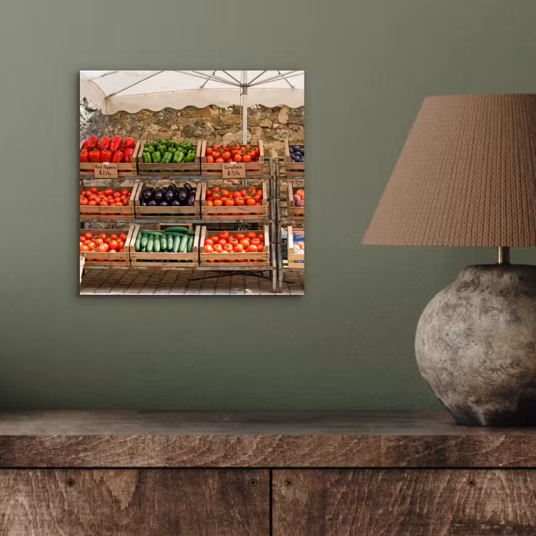 aluminium wall art - Food - Market - Fresh - Eten - Markt - Vers aluminium wit klein